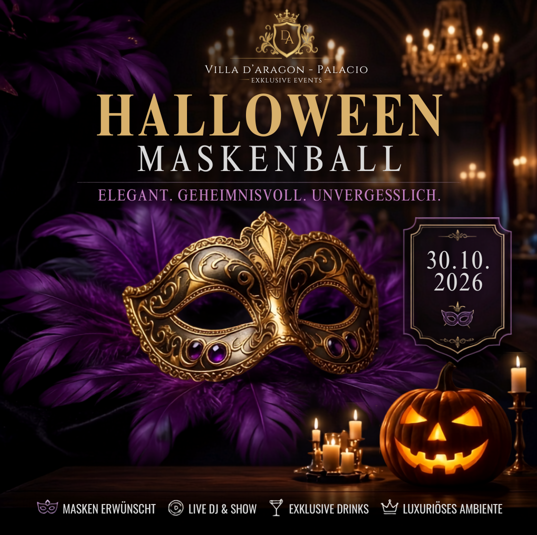 Halloween Maskenball in der Villa D'Aragon